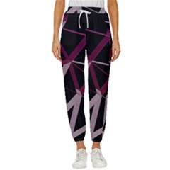 3d Lovely Geo Lines Iii Cropped Drawstring Pants by Uniqued