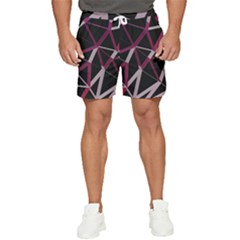 3d Lovely Geo Lines Iii Men s Runner Shorts by Uniqued