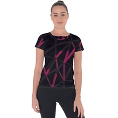 3d Lovely Geo Lines Viii Short Sleeve Sports Top 