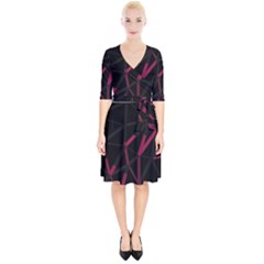 3d Lovely Geo Lines Viii Wrap Up Cocktail Dress