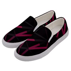 3d Lovely Geo Lines Viii Men s Canvas Slip Ons by Uniqued