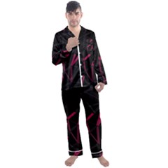 3d Lovely Geo Lines Viii Men s Long Sleeve Satin Pajamas Set by Uniqued