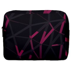 3d Lovely Geo Lines Viii Make Up Pouch (large) by Uniqued