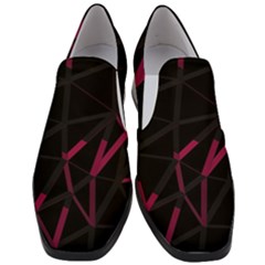 3d Lovely Geo Lines Viii Women Slip On Heel Loafers by Uniqued