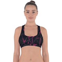 3d Lovely Geo Lines Viii Cross Back Hipster Bikini Top  by Uniqued