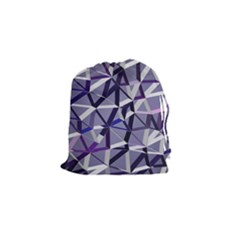 3d Lovely Geo Lines Ix Drawstring Pouch (small) by Uniqued