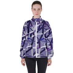 3d Lovely Geo Lines Ix Women s High Neck Windbreaker by Uniqued