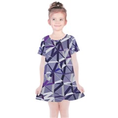 3d Lovely Geo Lines Ix Kids  Simple Cotton Dress by Uniqued