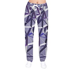 3d Lovely Geo Lines Ix Women Velvet Drawstring Pants by Uniqued