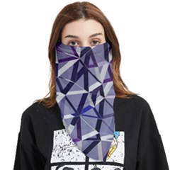 3d Lovely Geo Lines Ix Face Covering Bandana (triangle) by Uniqued