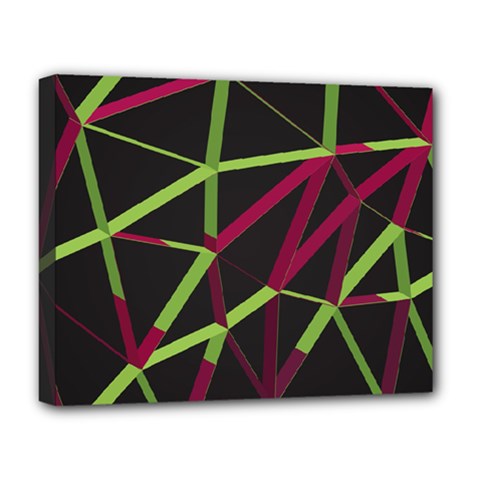 3d Lovely Geo Lines X Deluxe Canvas 20  X 16  (stretched) by Uniqued