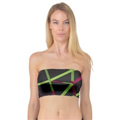 3d Lovely Geo Lines X Bandeau Top by Uniqued