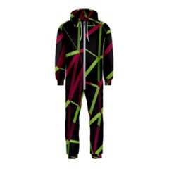 3d Lovely Geo Lines X Hooded Jumpsuit (kids)