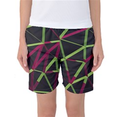 3d Lovely Geo Lines X Women s Basketball Shorts by Uniqued