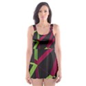 3D Lovely GEO Lines X Skater Dress Swimsuit View1