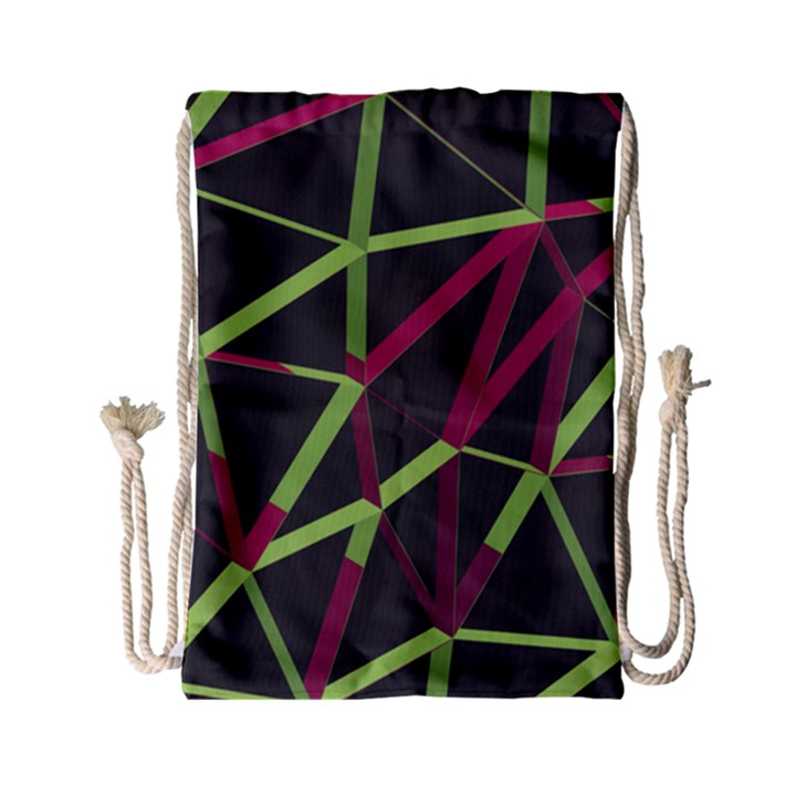 3D Lovely GEO Lines X Drawstring Bag (Small)