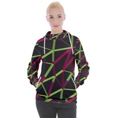 3d Lovely Geo Lines X Women s Hooded Pullover