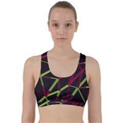 3d Lovely Geo Lines X Back Weave Sports Bra by Uniqued