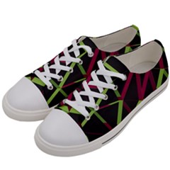 3d Lovely Geo Lines X Men s Low Top Canvas Sneakers by Uniqued