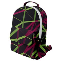 3d Lovely Geo Lines X Flap Pocket Backpack (small) by Uniqued