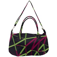 3d Lovely Geo Lines X Removal Strap Handbag by Uniqued