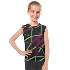 3d Lovely Geo Lines X Kids  Mesh Tank Top by Uniqued