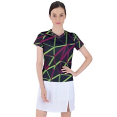 3d Lovely Geo Lines X Women s Sports Top by Uniqued