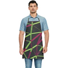 3d Lovely Geo Lines X Kitchen Apron by Uniqued