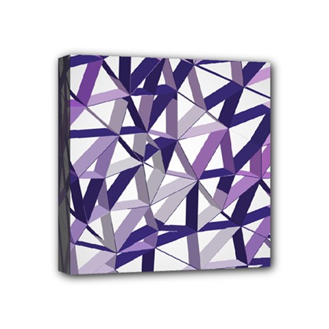 3d Lovely Geo Lines X Mini Canvas 4  X 4  (stretched) by Uniqued