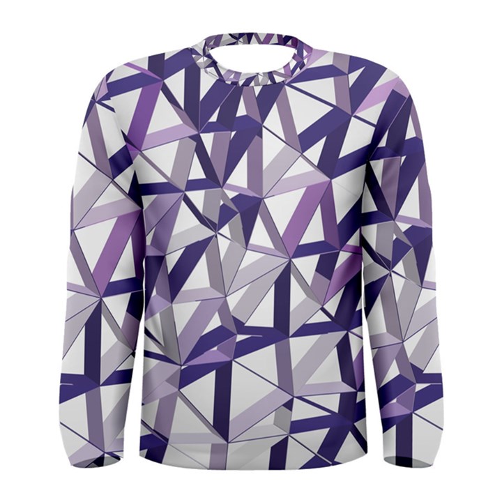 3D Lovely GEO Lines X Men s Long Sleeve Tee