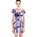 3D Lovely GEO Lines X Short Sleeve Bodycon Dress View1