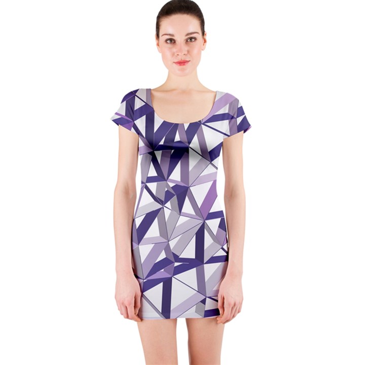 3D Lovely GEO Lines X Short Sleeve Bodycon Dress