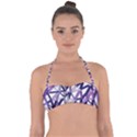 3D Lovely GEO Lines X Halter Bandeau Bikini Top View1