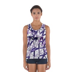 3d Lovely Geo Lines X Sport Tank Top  by Uniqued