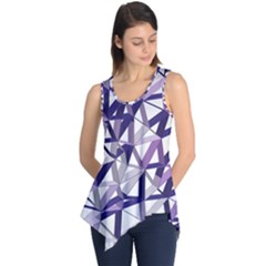 3d Lovely Geo Lines X Sleeveless Tunic by Uniqued