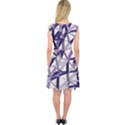 3D Lovely GEO Lines X Capsleeve Midi Dress View2