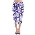 3D Lovely GEO Lines X Velvet Midi Pencil Skirt View1