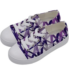 3d Lovely Geo Lines X Kids  Low Top Canvas Sneakers by Uniqued