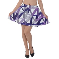 3d Lovely Geo Lines X Velvet Skater Skirt by Uniqued