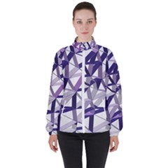 3d Lovely Geo Lines X Women s High Neck Windbreaker by Uniqued