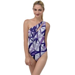 3d Lovely Geo Lines X To One Side Swimsuit by Uniqued