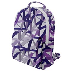 3d Lovely Geo Lines X Flap Pocket Backpack (small) by Uniqued