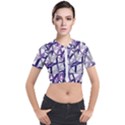 3D Lovely GEO Lines X Short Sleeve Cropped Jacket View1