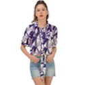 3D Lovely GEO Lines X Tie Front Shirt  View1