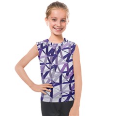 3d Lovely Geo Lines X Kids  Mesh Tank Top by Uniqued