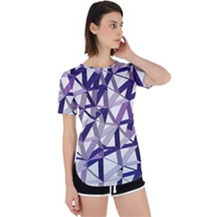 3d Lovely Geo Lines X Perpetual Short Sleeve T-shirt by Uniqued