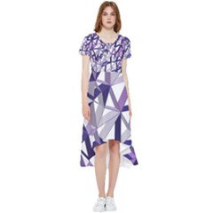 3d Lovely Geo Lines X High Low Boho Dress by Uniqued