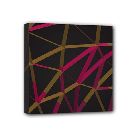 3d Lovely Geo Lines Xi Mini Canvas 4  X 4  (stretched) by Uniqued