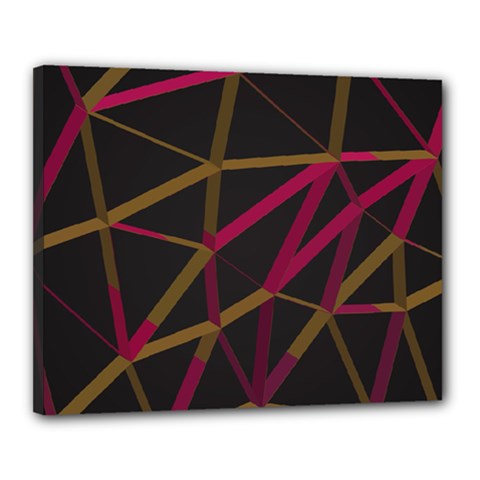 3d Lovely Geo Lines Xi Canvas 20  X 16  (stretched) by Uniqued