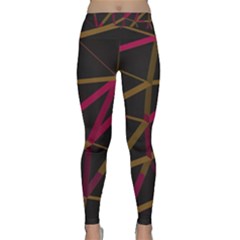 3d Lovely Geo Lines Xi Classic Yoga Leggings by Uniqued